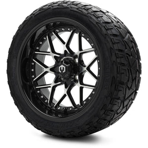 MODZ® 15" Formula Machined Black Wheels & Off-Road Tires Combo (Xcomp Gladiator Steel Belted Radial 23x10-15)