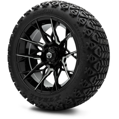 MODZ® 15" Chaos Glossy Black Wheels & Off-Road Tires Combo (Arisun X-Trail All-Terrain 23x10-15)
