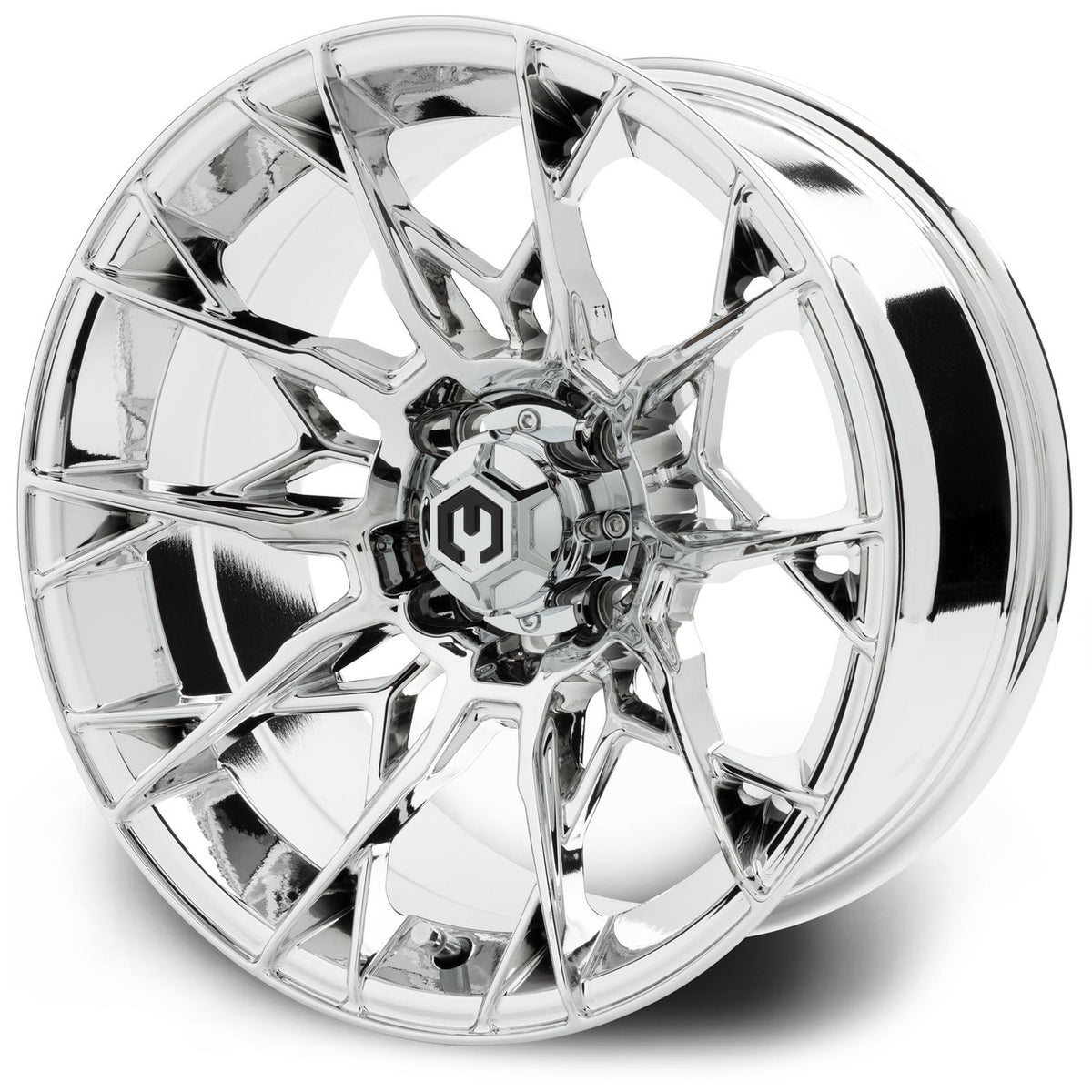 MODZ® 15" Chaos Chrome Wheels & Off-Road Tires Combo (Arisun X-Armory Steel Belted Radial 23x10-15)