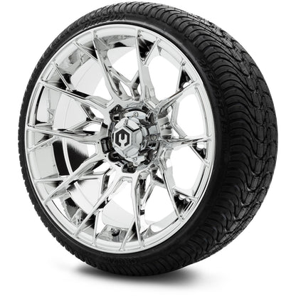 MODZ® 15" Chaos Chrome Wheels & Street Tires Combo (Arisun Cruze 215/35-15)