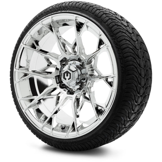 MODZ® 15" Chaos Chrome Wheels & Street Tires Combo (Arisun Cruze 215/35-15)