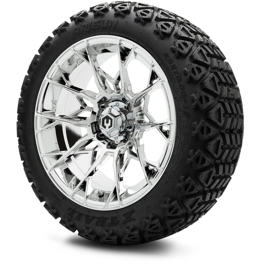 MODZ® 15" Chaos Chrome Wheels & Off-Road Tires Combo (Arisun X-Trail All-Terrain 23x10-15)