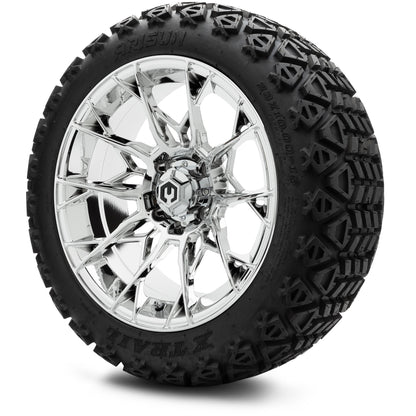 MODZ® 15" Chaos Glossy Black Wheels & Off-Road Tires Combo (Arisun X-Trail All-Terrain 23x10-15)
