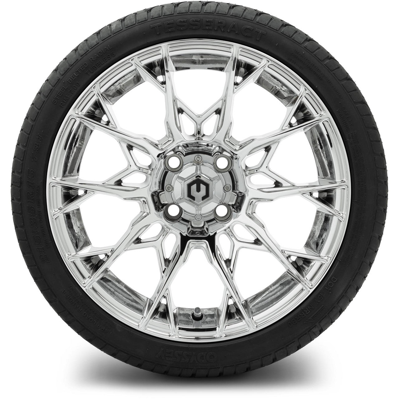 MODZ® 15" Chaos Chrome Wheels & Street Tires Combo (Arisun Cruze 215/35-15)