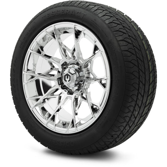 MODZ® 15" Chaos Chrome Wheels & Street Tires Combo (Odyssey Tesseract Steel-Belted Radial 215/45-R15)