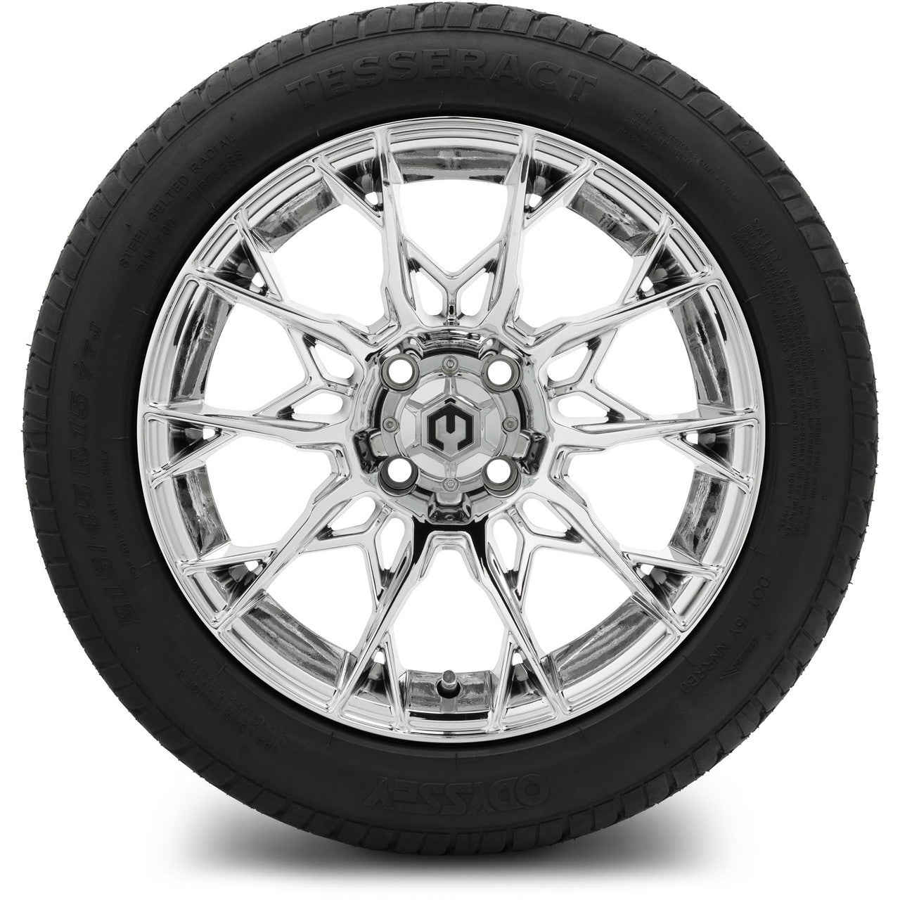 MODZ® 15" Chaos Chrome Wheels & Street Tires Combo (Arisun Cruze 215/35-15)