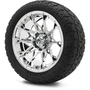 MODZ® 15" Chaos Chrome Wheels & Off-Road Tires Combo (Arisun X-Armory Steel Belted Radial 23x10-15)