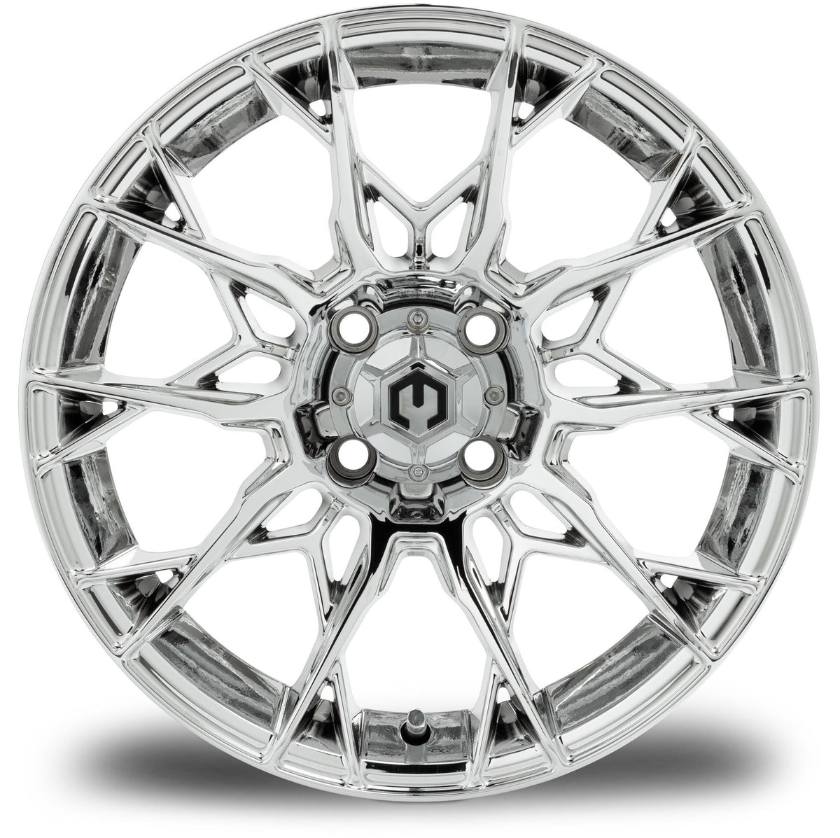 MODZ® 15" Chaos Chrome Wheels & Off-Road Tires Combo (Xcomp Gladiator Steel Belted Radial 23x10-15)