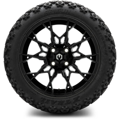 MODZ® 15" Chaos Glossy Black Wheels & Off-Road Tires Combo (Arisun X-Trail All-Terrain 23x10-15)