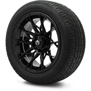 MODZ 15" Chaos Glossy Black + Odyssey Tesseract 215/45-R15