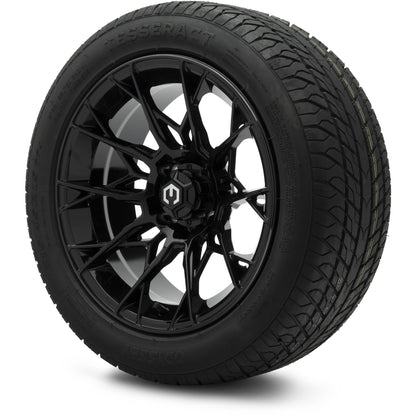 MODZ 15" Chaos Glossy Black + Odyssey Tesseract 215/45-R15