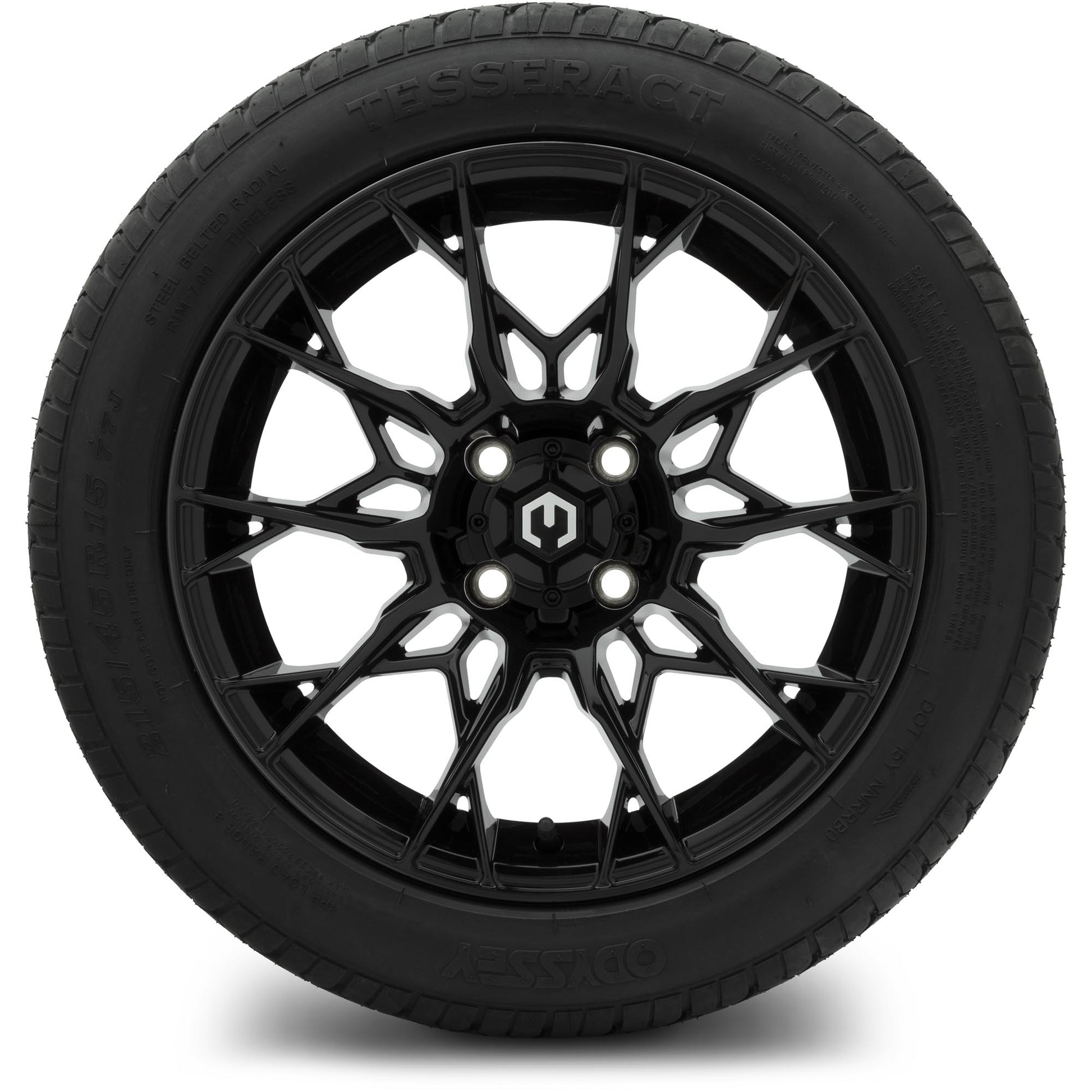 MODZ 15" Chaos Glossy Black + Odyssey Tesseract 215/45-R15