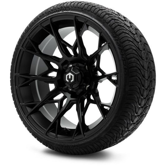 MODZ® 15" Chaos Matte Black Wheels & Street Tires Combo (Arisun Cruze 215/35-15)