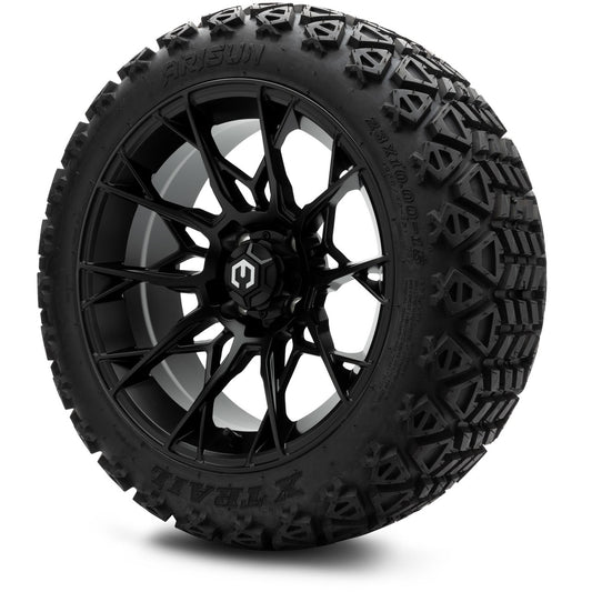 MODZ® 15" Chaos Matte Black Wheels & Off-Road Tires Combo (Arisun X-Trail All-Terrain 23x10-15)