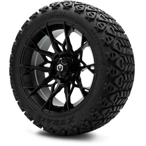 MODZ® 15" Chaos Glossy Black Wheels & Off-Road Tires Combo (Arisun X-Trail All-Terrain 23x10-15)