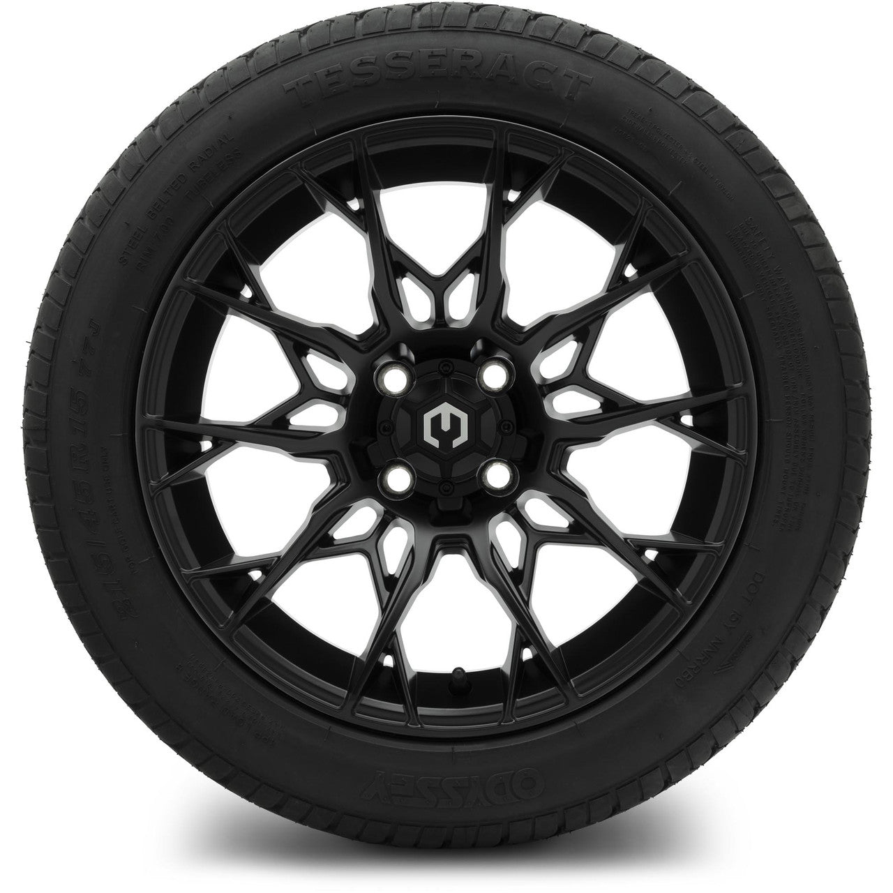 MODZ® 15" Chaos Matte Black Wheels & Street Tires Combo (Arisun Cruze 215/35-15)