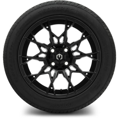 MODZ® 15" Chaos Matte Black Wheels & Street Tires Combo (Arisun Cruze 215/35-15)