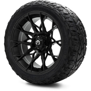 MODZ® 15" Chaos Matte Black Wheels & Off-Road Tires Combo (Xcomp Gladiator Steel Belted Radial 23x10-15)