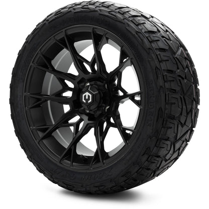 MODZ® 15" Chaos Matte Black Wheels & Off-Road Tires Combo (Xcomp Gladiator Steel Belted Radial 23x10-15)