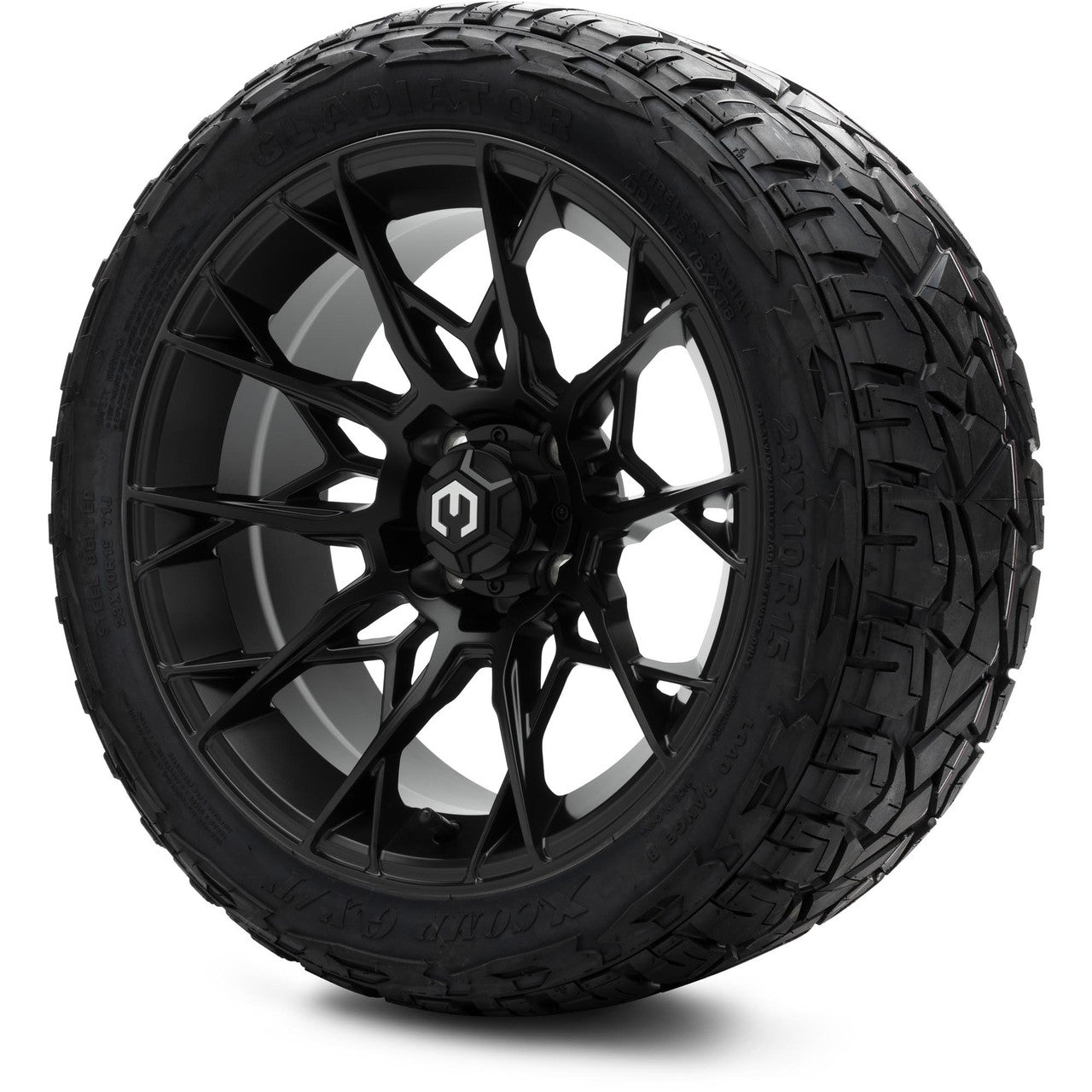MODZ® 15" Chaos Matte Black Wheels & Off-Road Tires Combo (Arisun X-Trail All-Terrain 23x10-15)