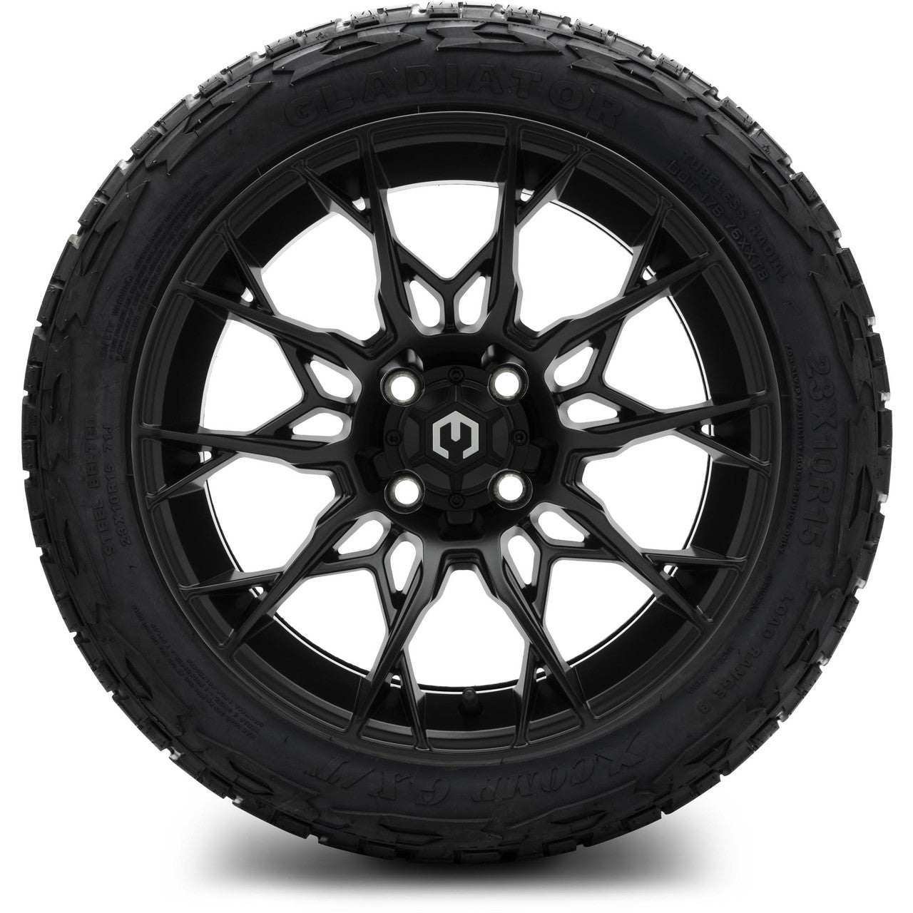 MODZ® 15" Chaos Matte Black Wheels & Off-Road Tires Combo (Arisun X-Trail All-Terrain 23x10-15)