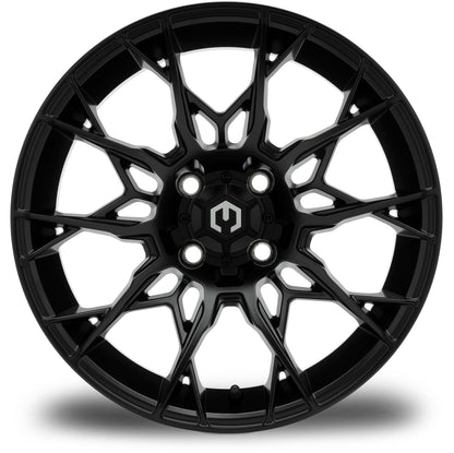 MODZ® 15" Chaos Matte Black Wheels & Street Tires Combo (Arisun Cruze 215/35-15)