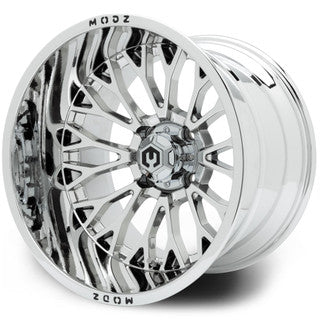 MODZ® 15x10" Convict Chrome Wheels & Off-Road Tires Combo (Xcomp Gladiator Steel Belted Radial 23x10-15)