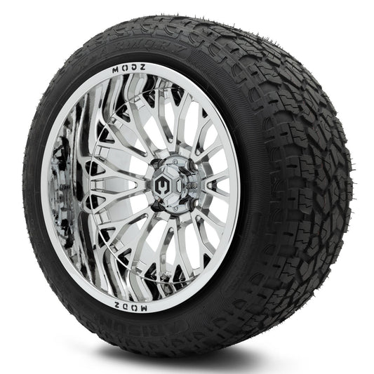 MODZ® 15x10" Convict Chrome Wheels & Off-Road Tires Combo (Arisun X-Armory Steel Belted Radial 23x10-15)