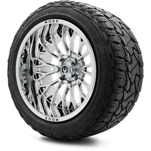 MODZ® 15x10" Convict Chrome Wheels & Off-Road Tires Combo (Xcomp Gladiator Steel Belted Radial 23x10-15)