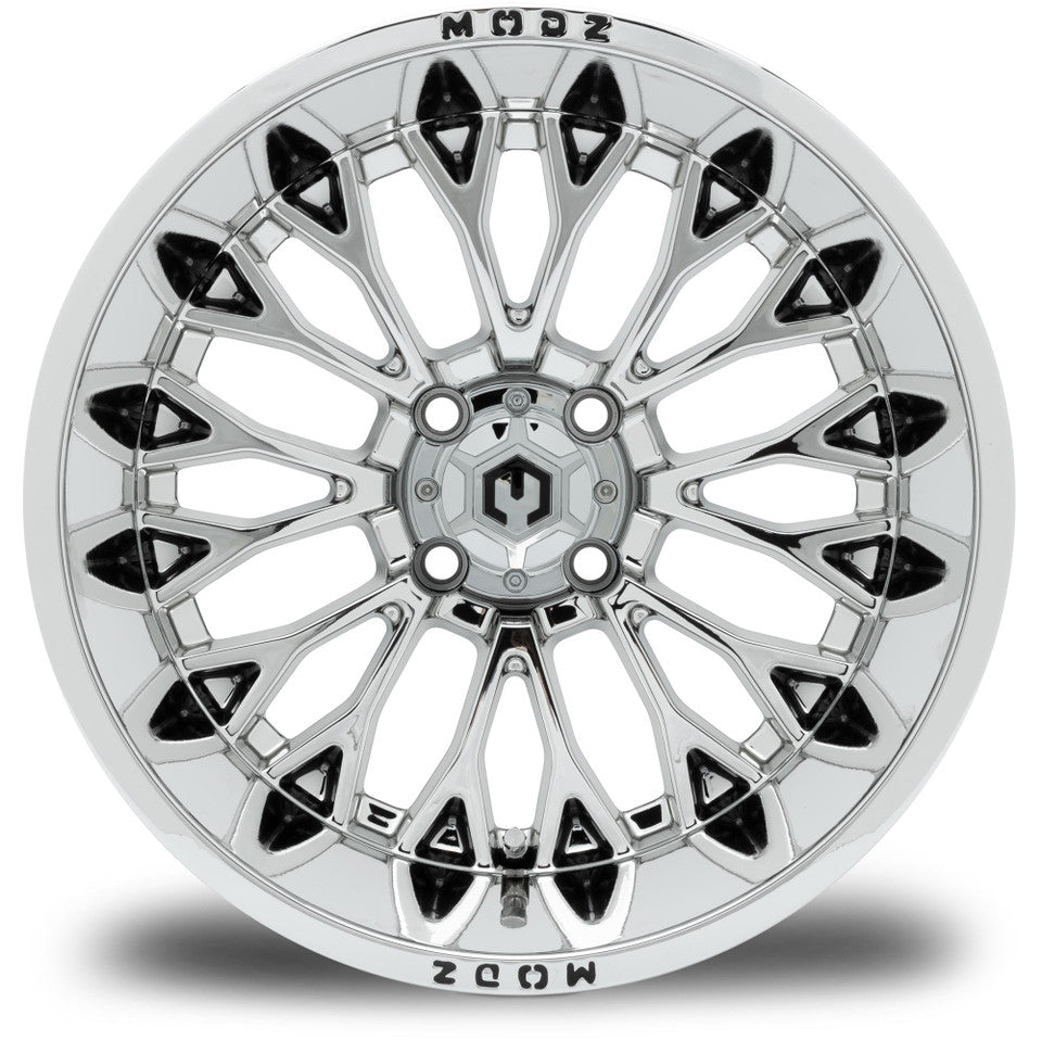 MODZ® 15x10" Convict Chrome Wheels & Off-Road Tires Combo (Arisun X-Armory Steel Belted Radial 23x10-15)