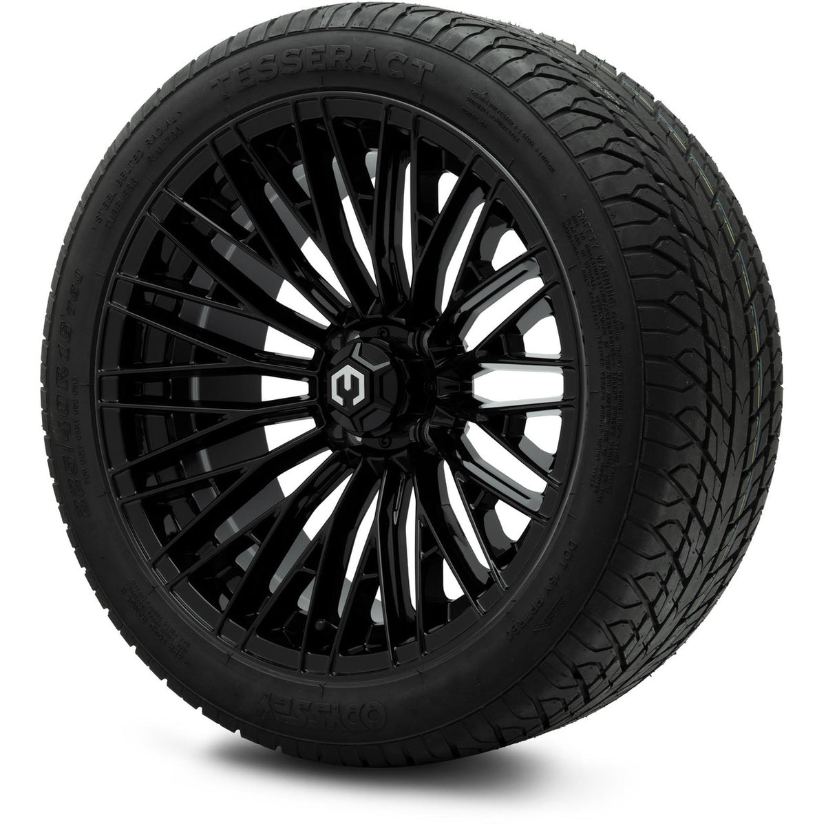 MODZ® 16" Reaper Glossy Black Wheels & Street Tires Combo