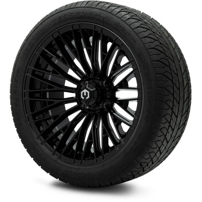 MODZ® 16" Reaper Glossy Black Wheels & Street Tires Combo