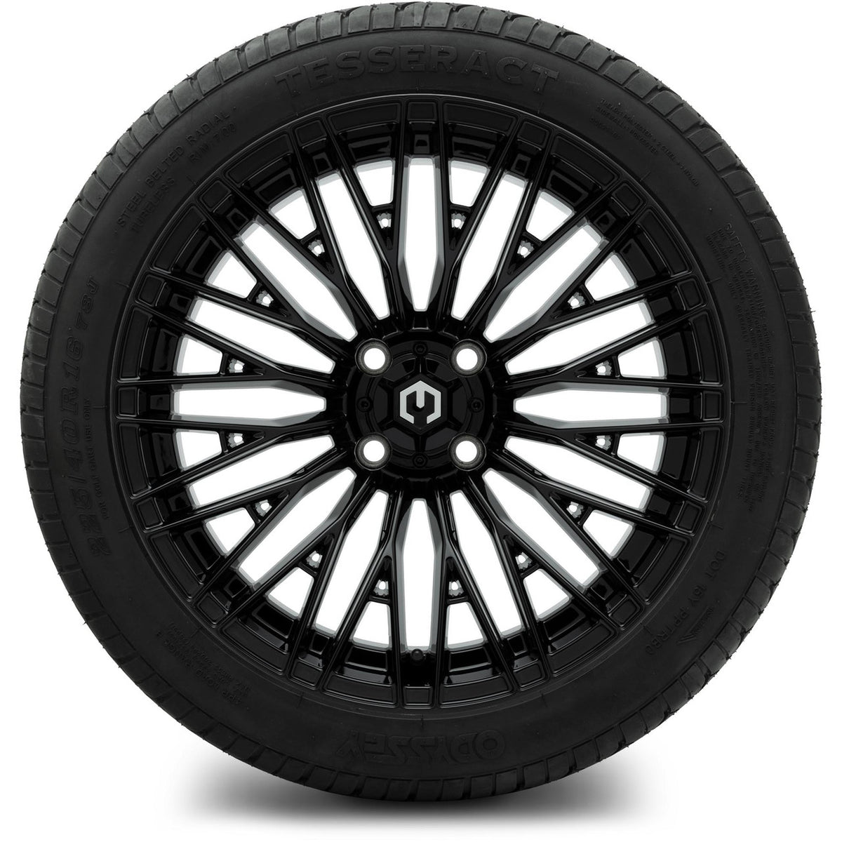MODZ® 16" Reaper Glossy Black Wheels & Street Tires Combo