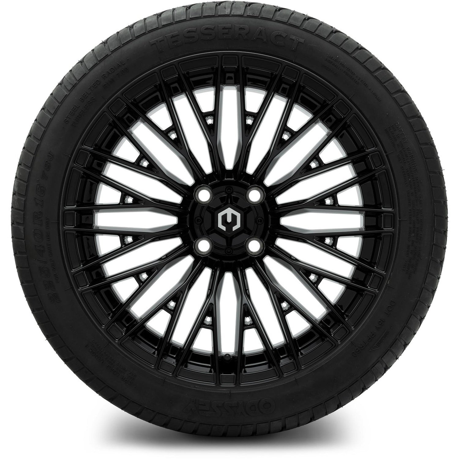 MODZ® 16" Reaper Glossy Black Wheels & Street Tires Combo