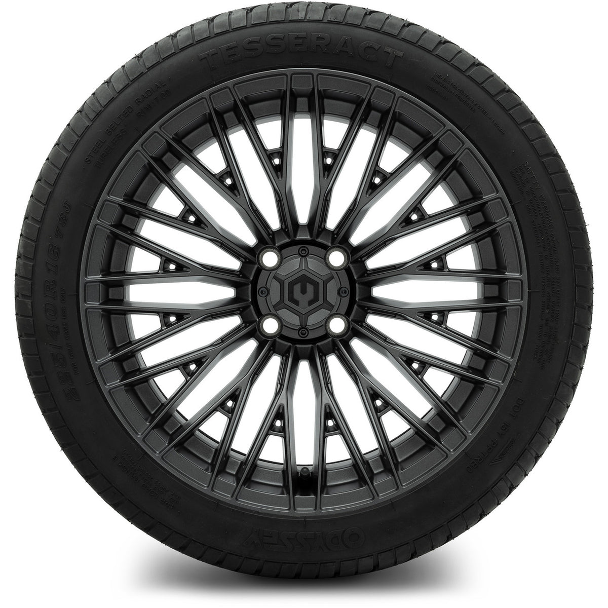 MODZ® 16" Reaper Titanium Gunmetal Wheels & Street Tires Combo