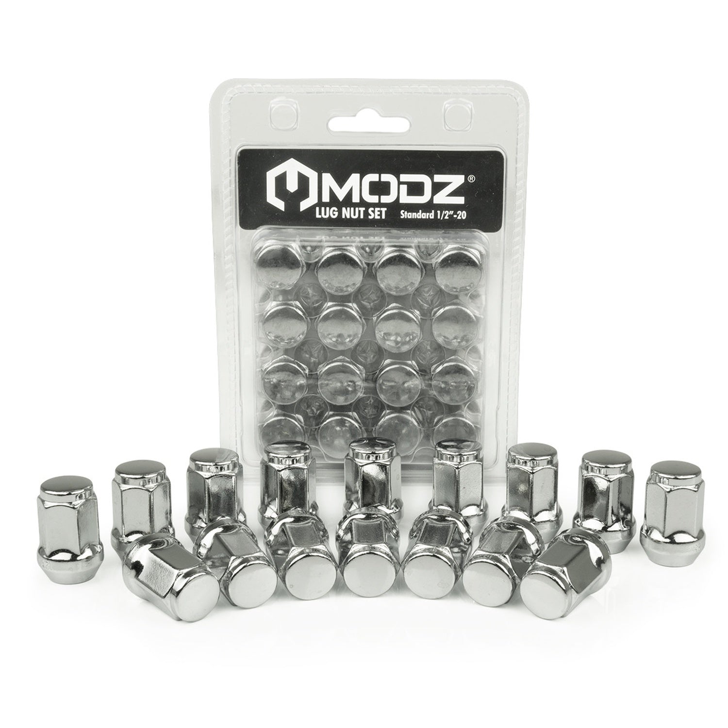 MODZ® Chrome Golf Cart Lug Nuts - Pack of 16