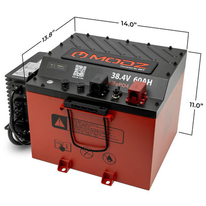 MODZ® Universal 36 Volt (38.4v) 60Ah Nano Lithium Golf Cart Battery Bundle