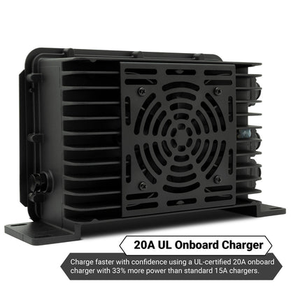 MODZ® Universal 48 Volt (51.2v) 105Ah Nano Lithium Golf Cart Battery Bundle with Built-In Heater