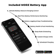 MODZ® Universal 48 Volt (51.2v) 105Ah Slim Lithium Golf Cart Battery Bundle with Built-In Heater