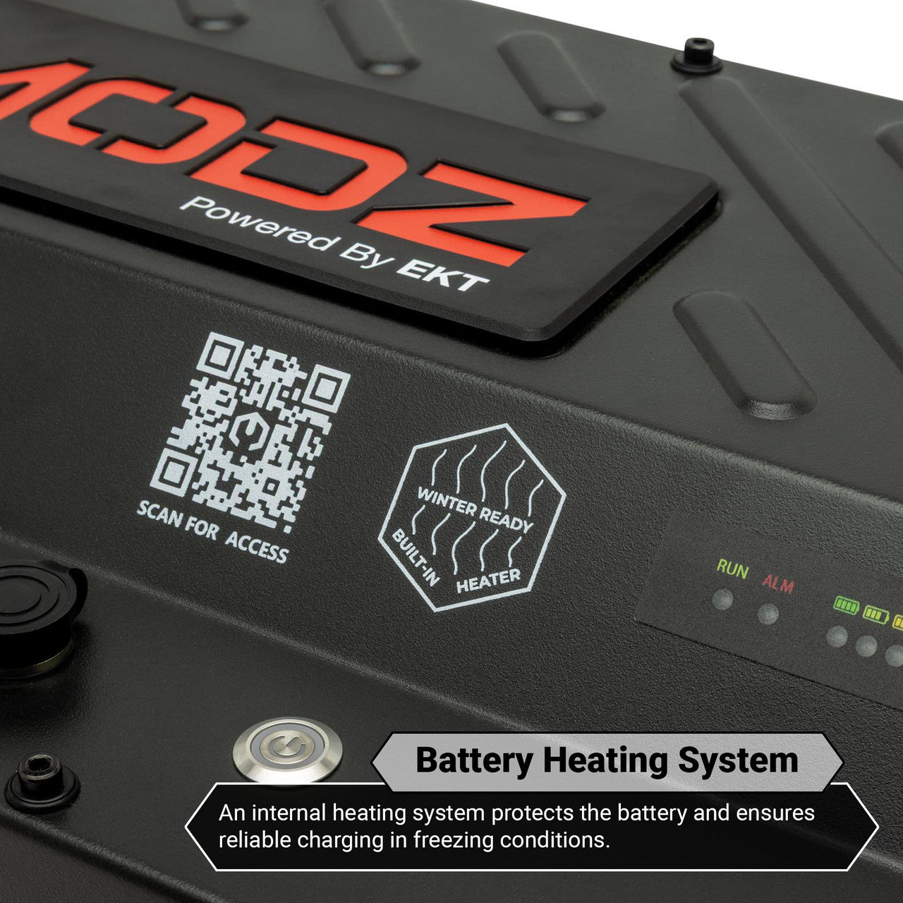 MODZ® Universal 48 Volt (51.2v) 105Ah Slim Lithium Golf Cart Battery Bundle with Built-In Heater