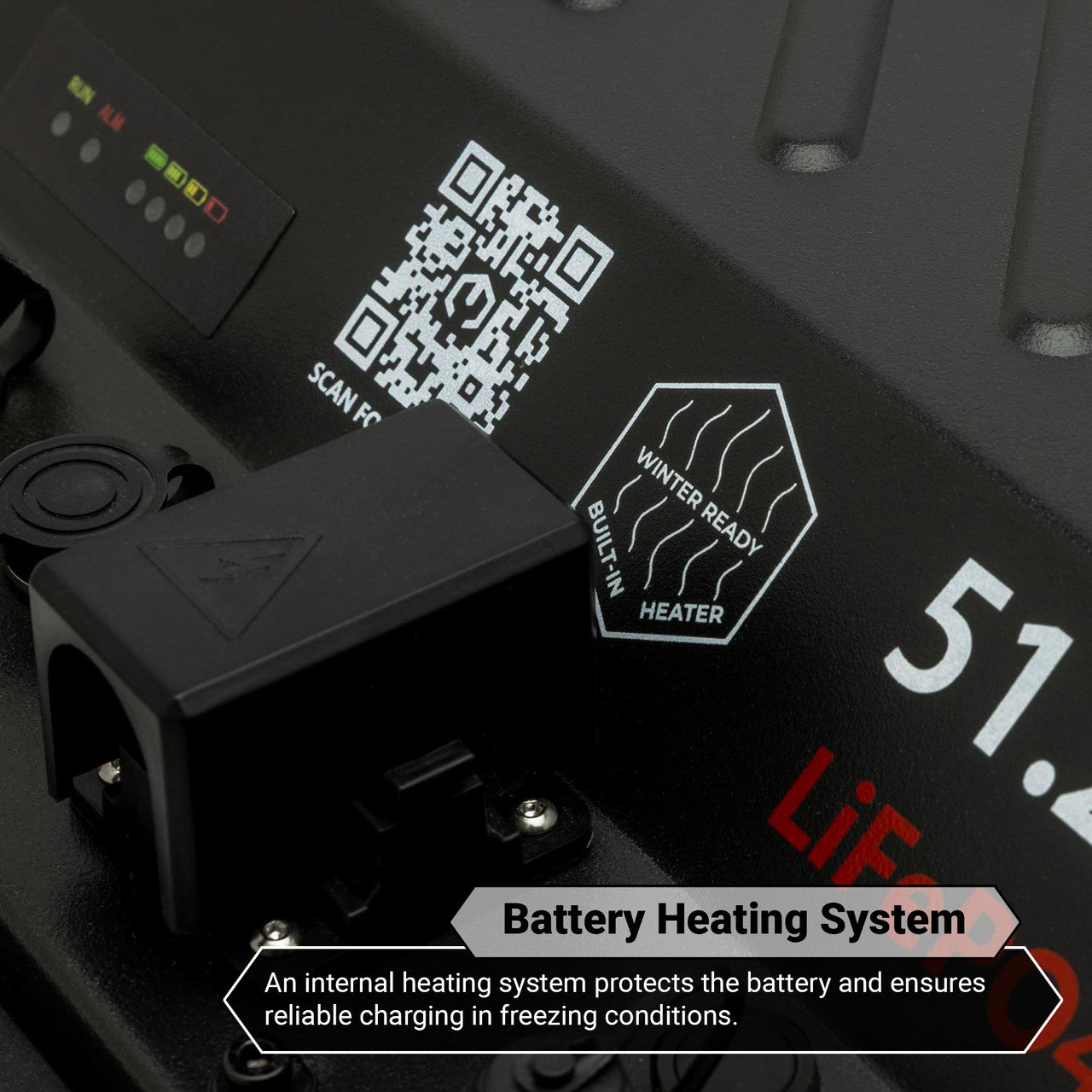 MODZ® Universal 48 Volt (51.2v) 175Ah Blade Lithium Golf Cart Battery Bundle with Built-In Heater