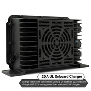 MODZ® Universal 48 Volt (51.2v) 175Ah Blade Lithium Golf Cart Battery Bundle with Built-In Heater