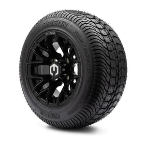 MODZ® 10" Matrix Glossy Black Wheels & Street Tires Combo