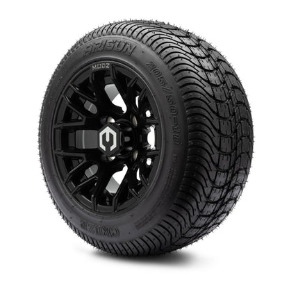 MODZ® 10" Matrix Glossy Black Wheels & Street Tires Combo