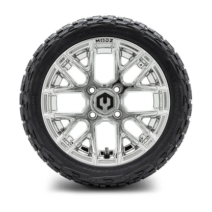 MODZ® 12" Matrix Chrome Wheels & Off-Road Tires Combo (Xcomp Gladiator Radial 215/40R-12)