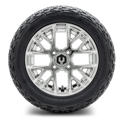 MODZ® 12" Matrix Chrome Wheels & Off-Road Tires Combo (Xcomp Gladiator Radial 205/35R-12)