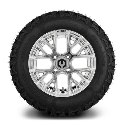 MODZ® 12" Matrix Chrome Wheels & Off-Road Tires Combo (MODZ Gripz 22x10-12)