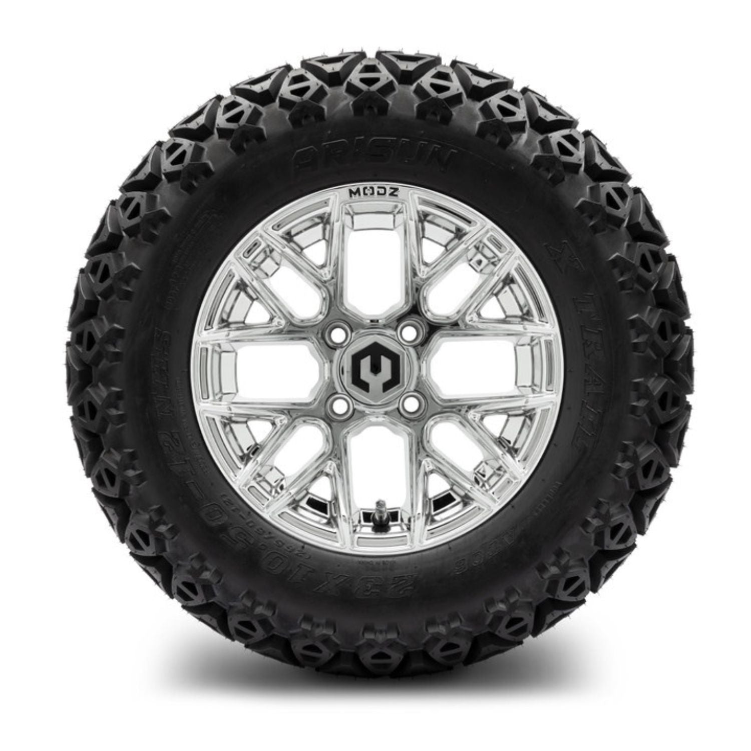 MODZ® 12" Matrix Chrome Wheels & Off-Road Tires Combo (Arisun X-Trail All-Terrain 23x10.50-12)
