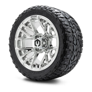 MODZ® 12" Matrix Chrome Wheels & Off-Road Tires Combo (Xcomp Gladiator Radial 215/40R-12)