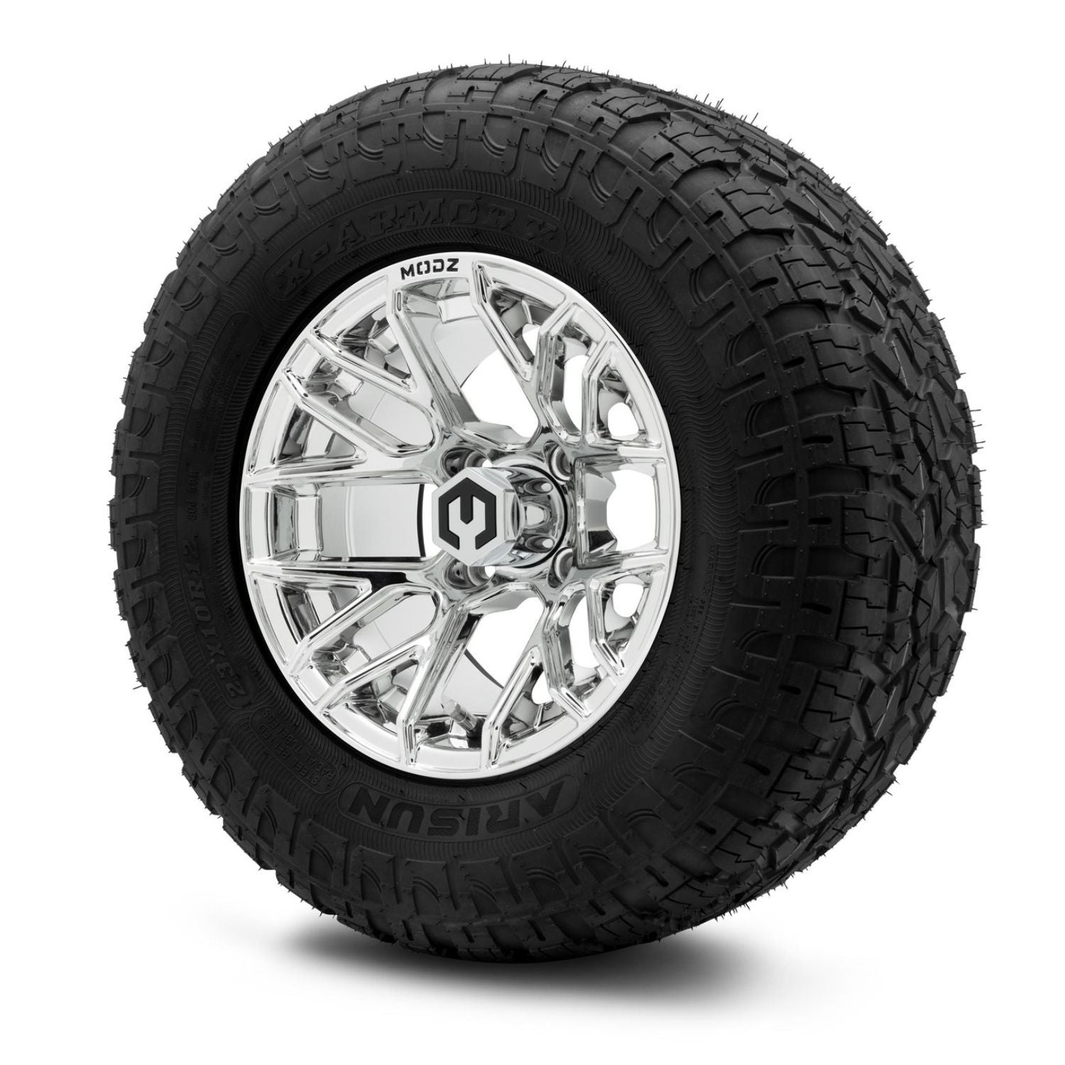 MODZ® 12" Matrix Chrome Wheels & Off-Road Tires Combo (Arisun X-Armory Radial 23x10R-12)